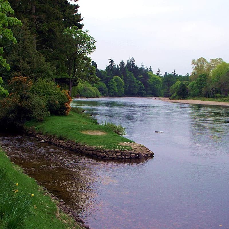 The River Ness at the leafy Ness Islands, Inverness