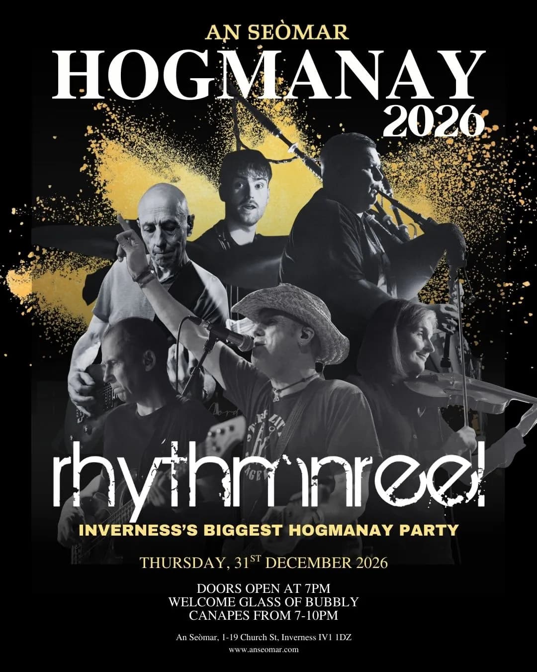 RhythmnReel this Hogmanay 2026 — Live Music in Inverness