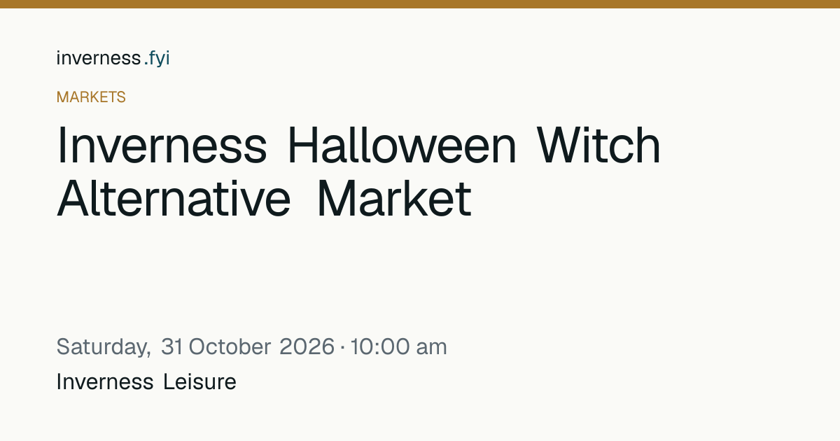 Inverness Halloween Witch Alternative Market | inverness.fyi